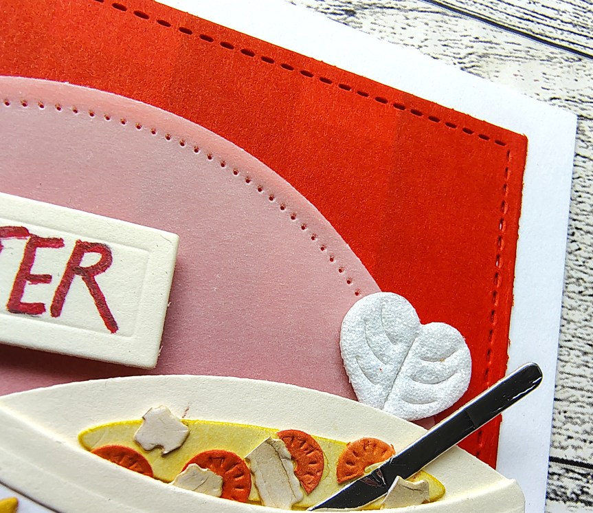 A sneak peek at a paper crafting project.